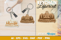 Camping Keychain Lasercut Product Image 1