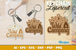 Camping Keychain Lasercut Product Image 1