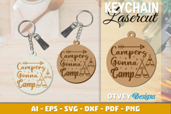 Camping Keychain Lasercut Product Image 1