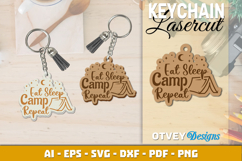Camping Keychain Lasercut Product Image 1