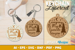 Camping Keychain Lasercut Product Image 1
