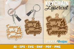 Camping Keychain Lasercut Product Image 1