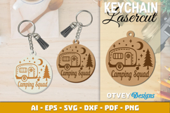 Camping Keychain Lasercut Product Image 1
