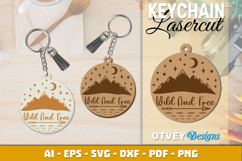 Camping Keychain Lasercut Product Image 1