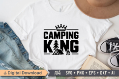 Camping King SVG File | Camping SVG | Outdoor Designs Product Image 2