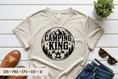 Camping King SVG File | Camping Round Sign SVG Product Image 3