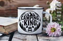 Camping King SVG File | Camping Round Sign SVG Product Image 4
