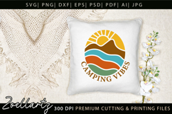 Camping Vibes SVG Camper Campfire Nature Adventure T-shirt Product Image 2