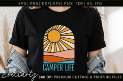 Camper Life SVG Boho Landscape SVG Adventure Camping T-shirt Product Image 1
