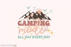 Camping Outdoor Mountain SVG Design, Camping PNG T-shirt Product Image 1