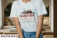 Camping Outdoor Mountain SVG Design, Camping PNG T-shirt Product Image 3
