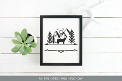 Camping monogram Papercut Product Image 1