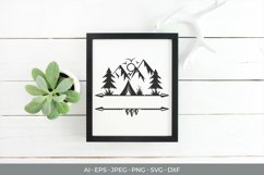 Camping monogram Papercut Product Image 1