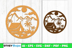 Camping mountains Wall Sign Laser Cut Product Image 2