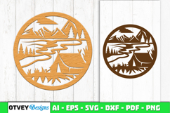 Camping mountains Wall Sign Laser Cut Product Image 2