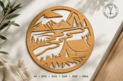 Camping mountains Wall Sign Laser Cut Product Image 1
