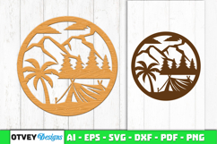 Camping mountains Wall Sign Laser Cut Product Image 2