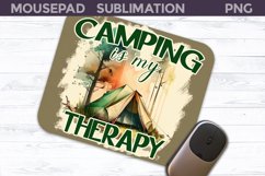 Camping Mouse Pad | Camping Is My Therapy Product Image 1