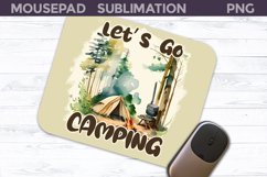 Camping MousePad | Camping Let&#039;s Go Camping Product Image 1