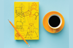 Camping, Color Hand Drawn Trailer, Outdoor Woodland, Fishing Product Image 7