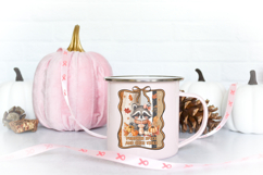 Pumpkin Spice and Cozy Vibes Raccoon PNG, Cute Autumn Animal Product Image 2