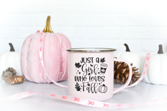 Just a Girl Who Loves Fall SVG, Autumn Quote Clip Artr Product Image 3