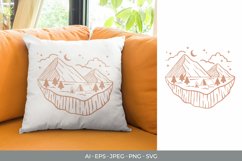 Camping with Mountain View at Night Illustration Product Image 1