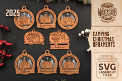 Camping Ornament SVG, Christmas Ornaments SVG Product Image 1
