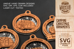 Camping Ornament SVG, Christmas Ornaments SVG Product Image 4