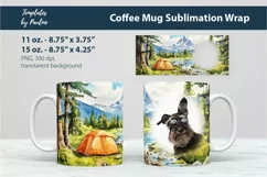 Camping Photo Mug Wrap for 15 oz Cricut Mug Sublimation