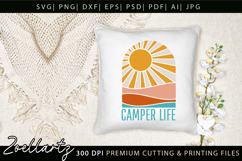 Camper Life SVG Boho Landscape SVG Adventure Camping T-shirt Product Image 6