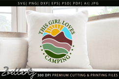 This Girl Loves Camping SVG Nature Adventure Camper T-shirt Product Image 6