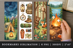 Camping bookmarks printable sublimation bookmark design Product Image 1