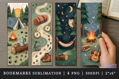 Camping bookmarks printable sublimation bookmark design Product Image 1