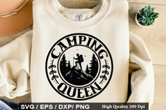 Camping Queen SVG - Camping Quotes Design Product Image 1