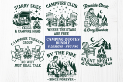 Camping Quotes SVG Bundle 6 Campfire & Outdoor Sayings PNG Product Image 1
