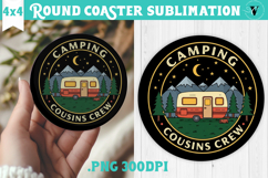 Round Coaster | Camping | Funny camp Product Image 1