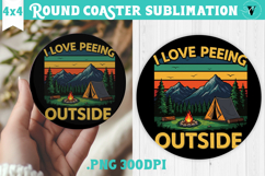 Round Coaster | Camping | Funny camp Product Image 1