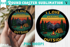 Round Coaster | Camping | Funny camp Product Image 1