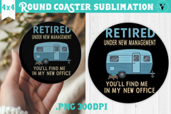 Round Coaster | Camping | Funny camp Product Image 1