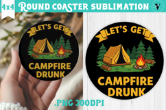 Round Coaster | Camping | Funny camp Product Image 1