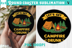 Round Coaster | Camping | Funny camp Product Image 1
