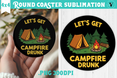 Round Coaster | Camping | Funny camp Product Image 1