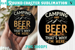 Round Coaster | Camping | Funny camp Product Image 1