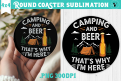 Round Coaster | Camping | Funny camp Product Image 1