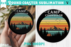 Round Coaster | Camping | Funny camp Product Image 1