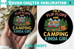 Round Coaster | Camping | Funny camp Product Image 1