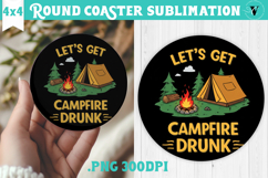 Round Coaster | Camping | Funny camp Product Image 1