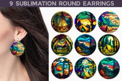 Camping Earrings | Stained Glass Earrings Product Image 1