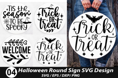 Halloween Round Sign SVG Design - Tis the season to be spook Product Image 1